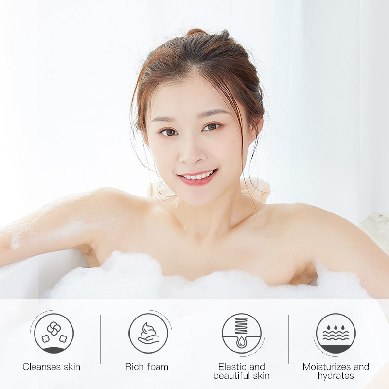 400ML Private Label BPDE Natural Body Wash peach Refreshing Moisturizing shower gel