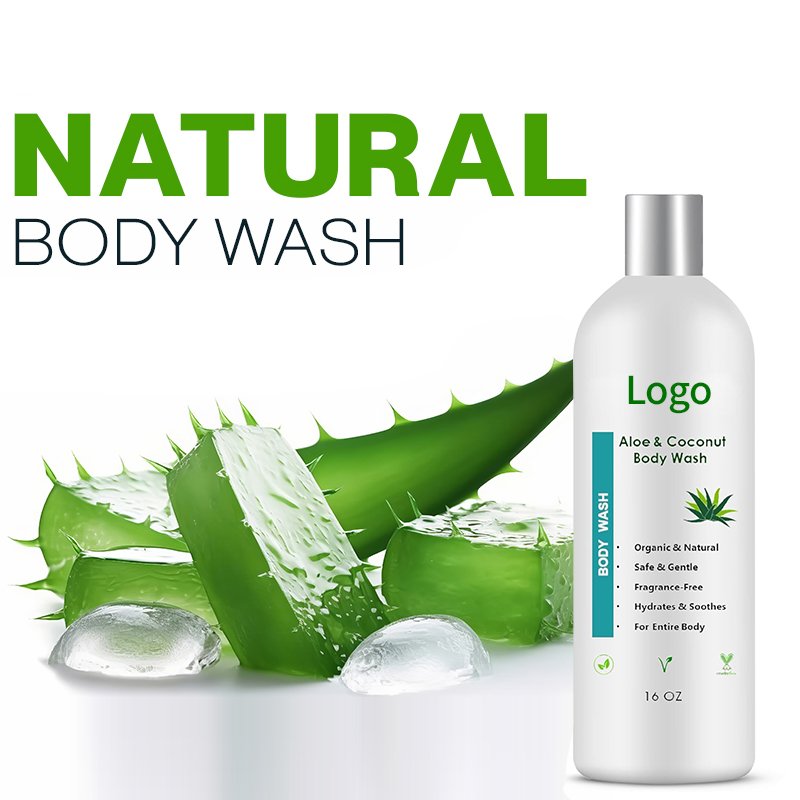 Custom Best Organic Anti Aging Skin Lightening Body Wash Aloe Vera Exfoliating Whitening Bath Shower Gel