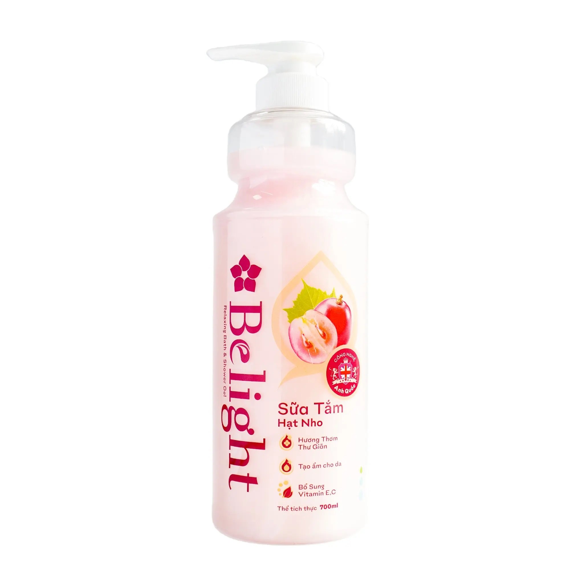 Best Solution Refreshing / Whitening Body Wash All Skin Types Belight - Grape Seed Oil Shower Gel Wholesale From Vietnam