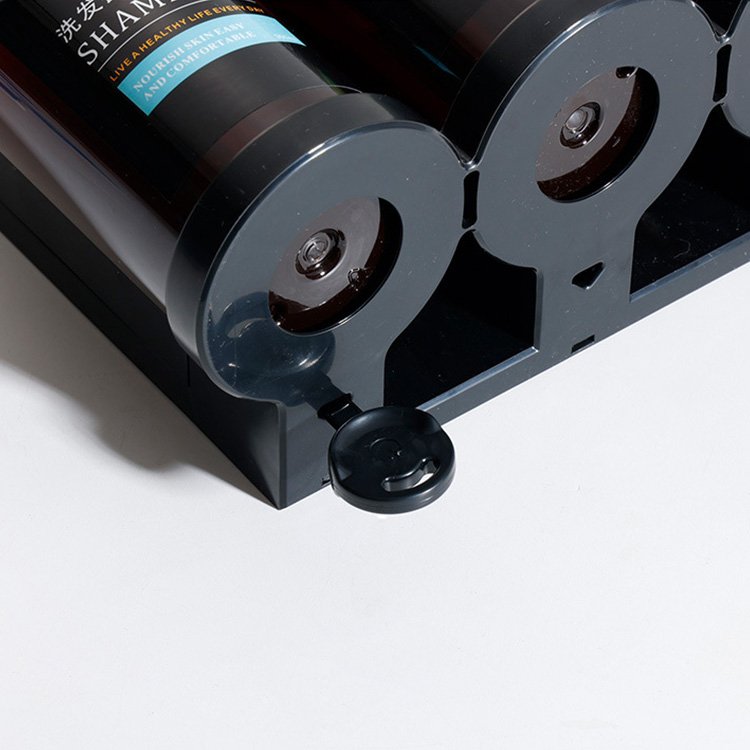ABS Hotel Double 300ML Bottle Rack Shampoo Shower Gel Holder Bathroom Bottle Bracket in black
