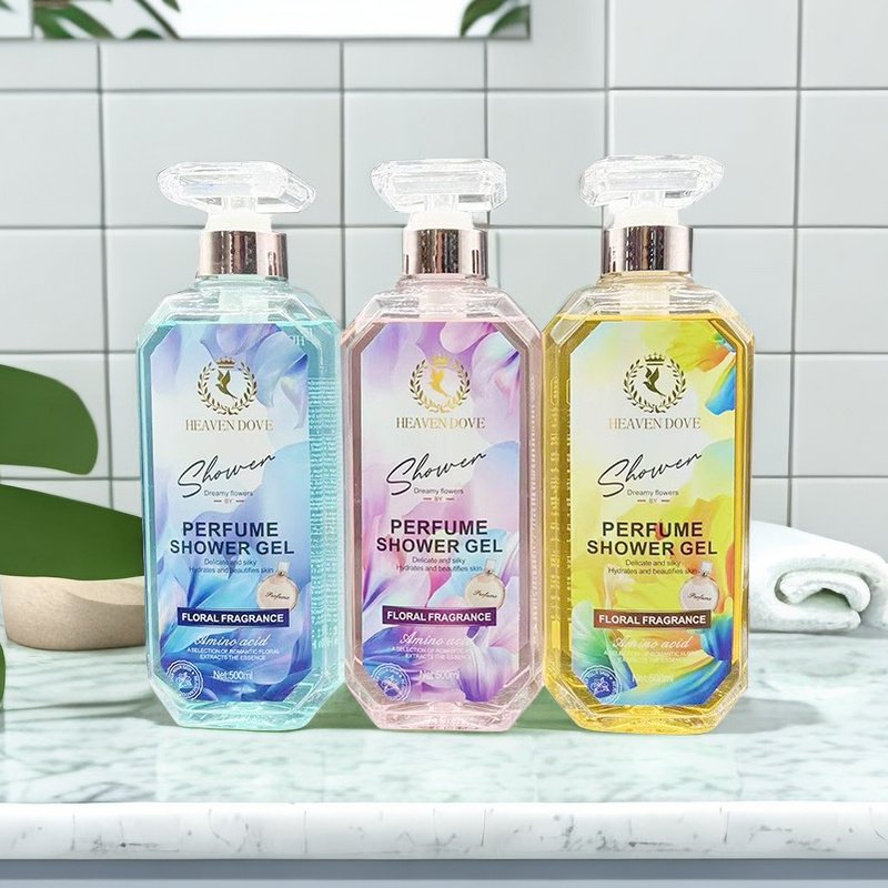 Custom Moisturizing Body Wash Skin Lightening Whitening Perfume Bath Scrub Shower Gel