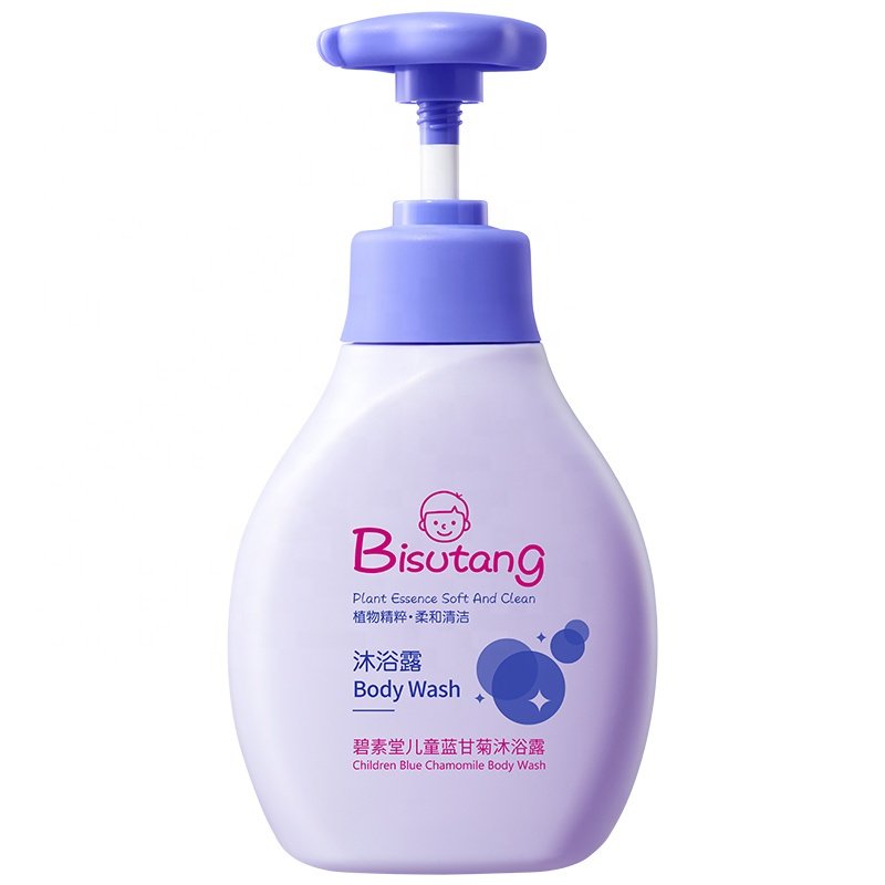BISUTANG Blue Chamomile 350ml Children's Shower Gel Mild Moisturizing Clean Wash Body Lotion for Boys and Girls Baby Care