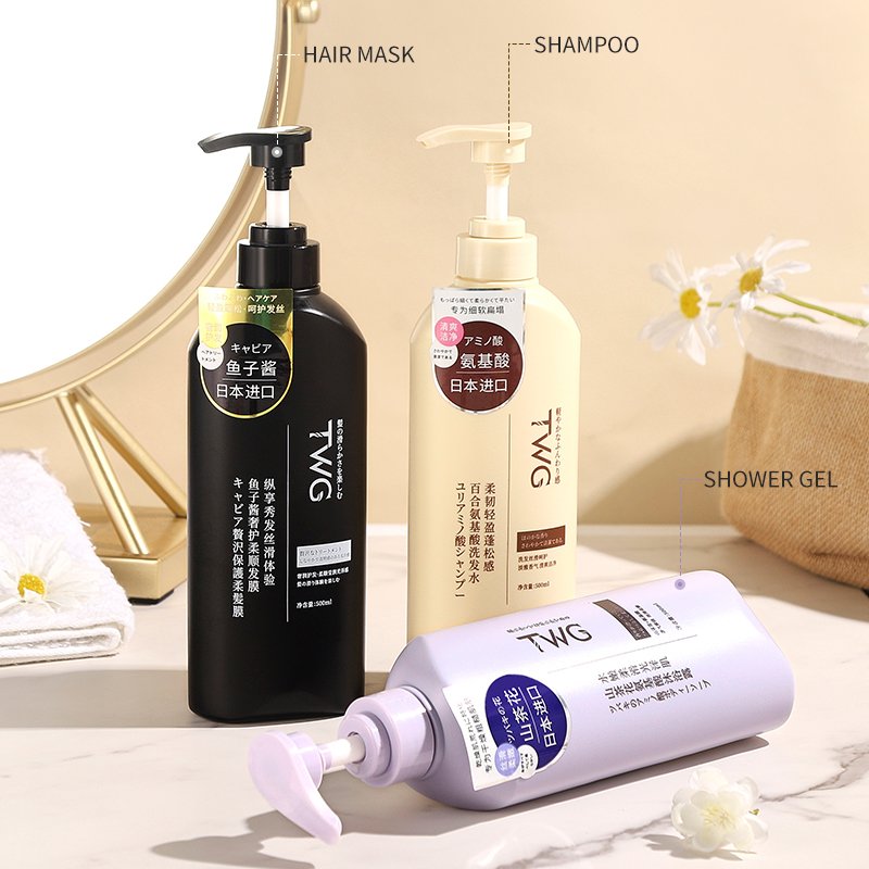 TWG Amino Acid Hair Shampoo Conditioner Shower Gel Three Pieces Personal Care Product Hair and Body Clean Amino Acid Shower Bath