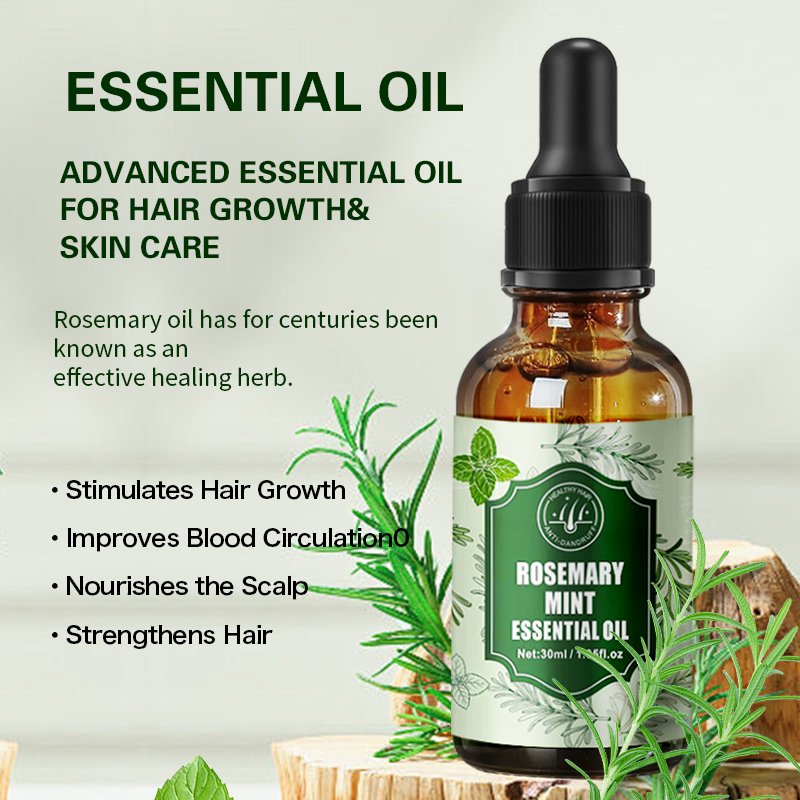 OEM ODM rosemary mint wash and care set anti-dandruff anti-itch shampoo rosemary conditioner hair growth hair care essential oil