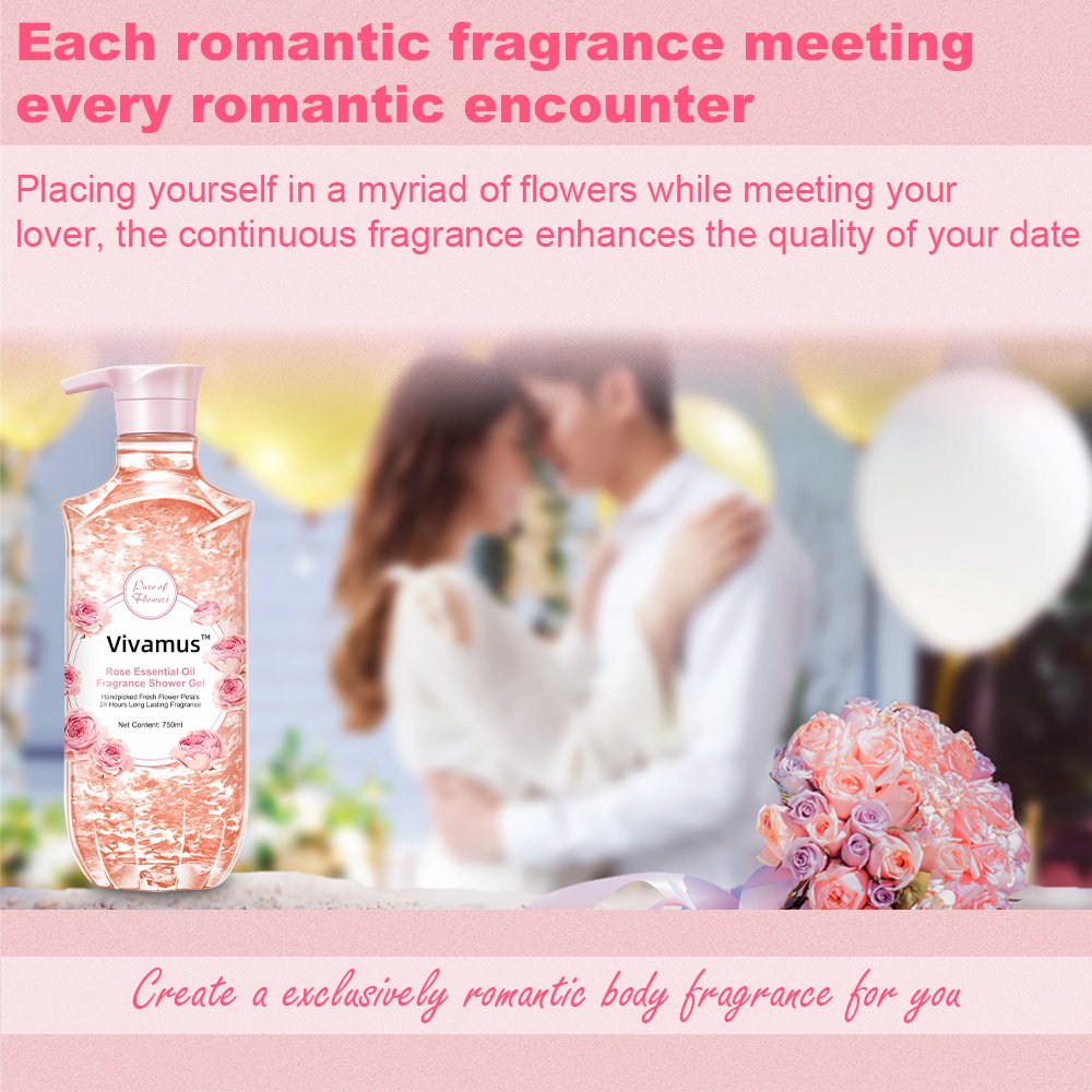 Custom Logo body wash Shower Gel Wholesale Lightening Exfoliating Rose whitening Shower Gel