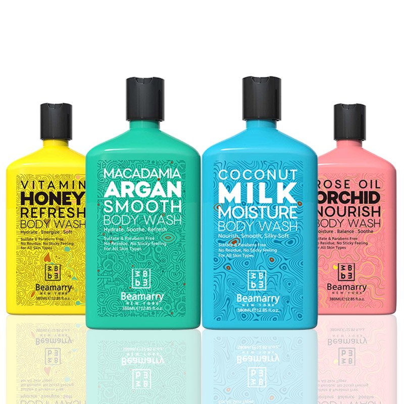 Cosmetics Bath Supplies luxury skin lightening Shower Gel Private Label Argan Oil Rose Oil Honey Whitening for black skin