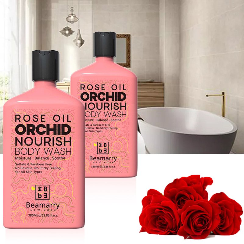 Cosmetics Bath Supplies luxury skin lightening Shower Gel Private Label Argan Oil Rose Oil Honey Whitening for black skin