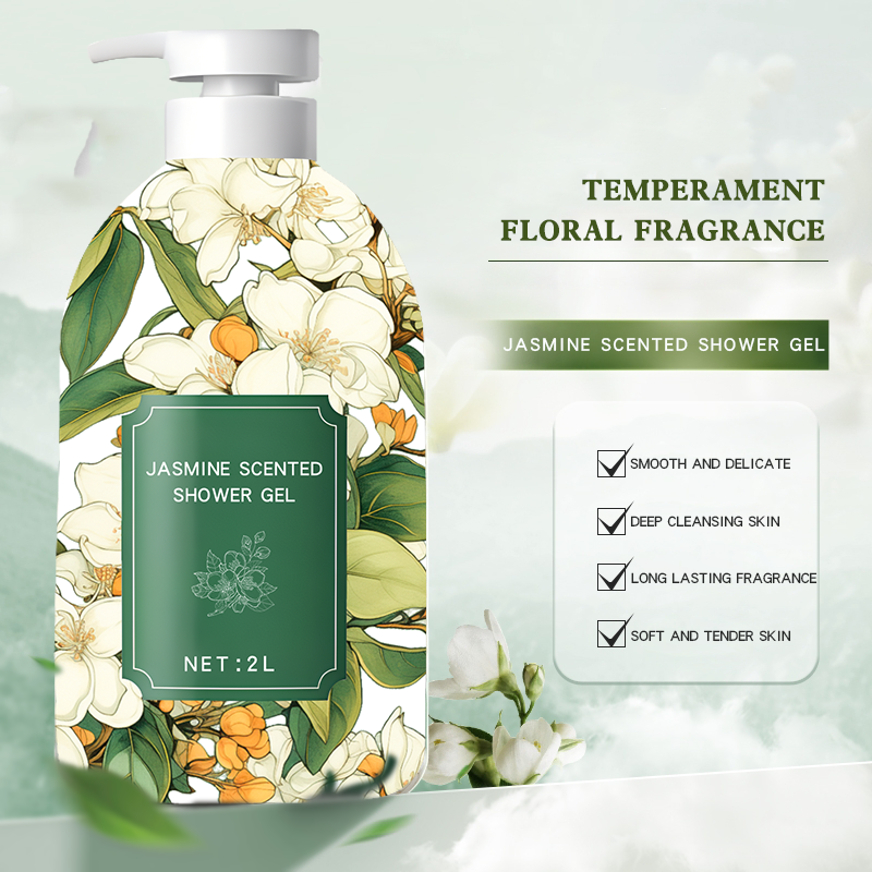 Large capacity fragrant white tea shower gel OEM processing deep cleaning and moisturizing shower gel manufacturer processing