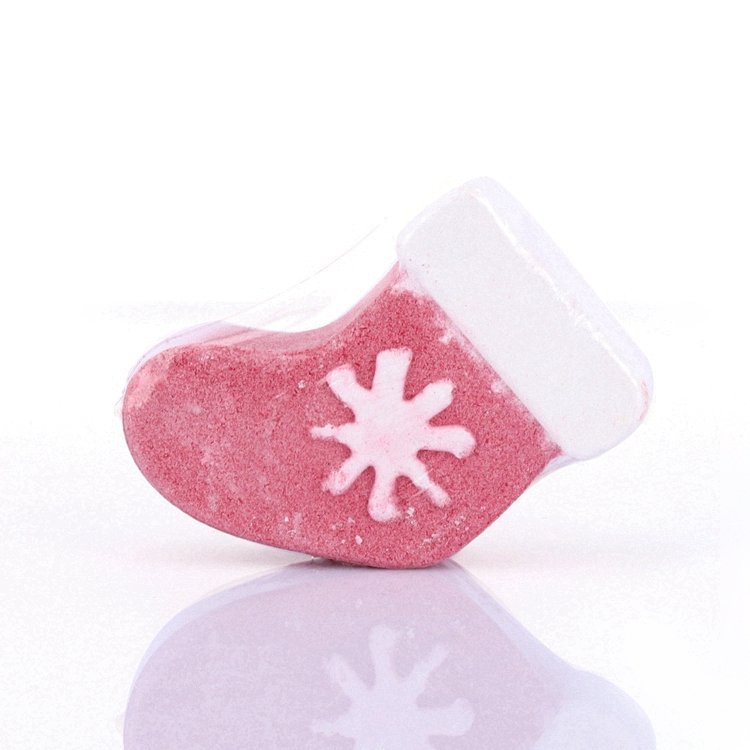 Hot selling merry christmas high heel design 110g bath fizzer 285ml shower gel bubble bath spa gift set with brush