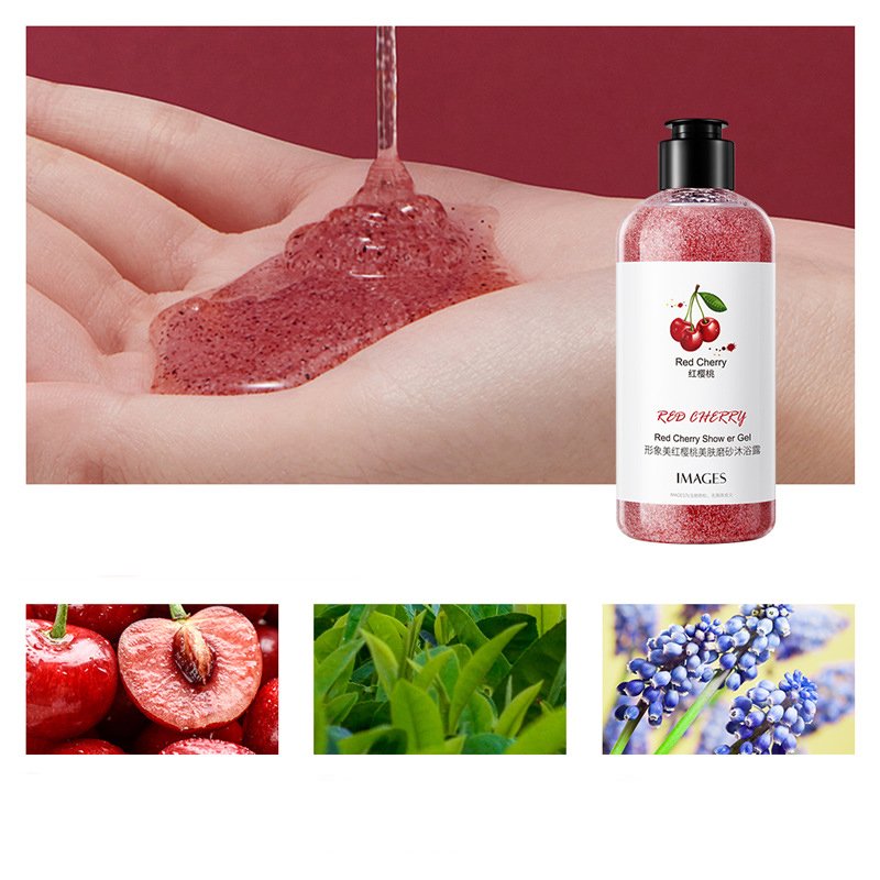 OEM IMAGES korean cherry kiwi friuit lemon shower gel deep cleansing fragrance lasting body wash set