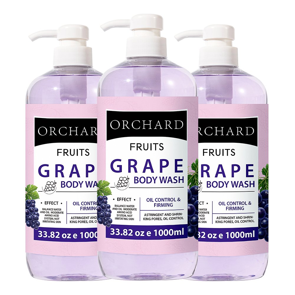 Summer Cooling 1000ml Body Wash Private Label Whitening Acne Organic Natural Jasmine Grapefruit Avocado Banana Fruit Shower Gel
