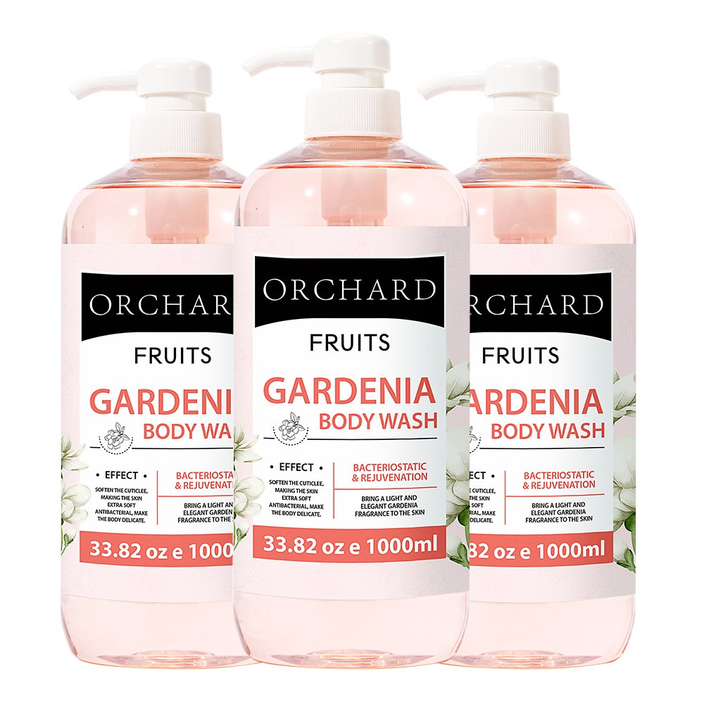 Summer Cooling 1000ml Body Wash Private Label Whitening Acne Organic Natural Jasmine Grapefruit Avocado Banana Fruit Shower Gel