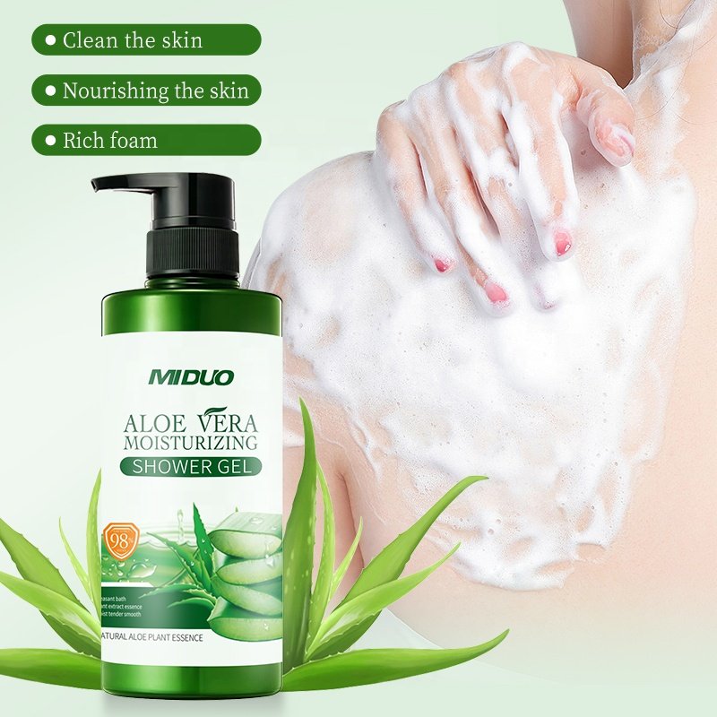 OEM Factory Wholesales Free Sample 500ML Aloe Vera Body Shower Set body wash Shower Gel Bath Gel For Ladies