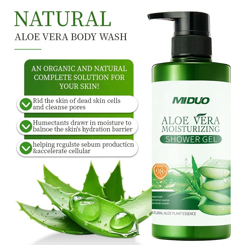 OEM Factory Wholesales Free Sample 500ML Aloe Vera Body Shower Set body wash Shower Gel Bath Gel For Ladies