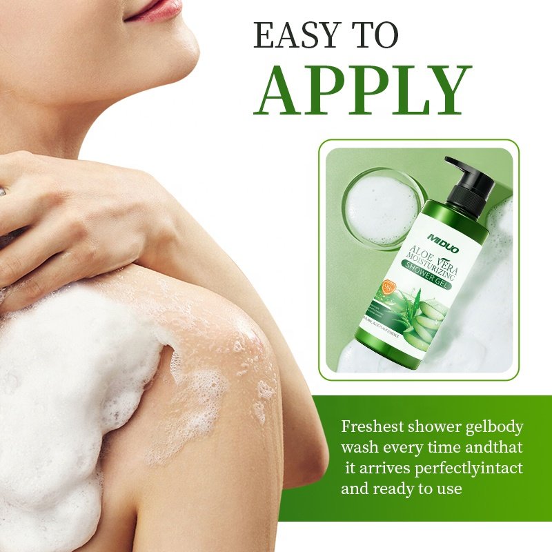 OEM Factory Wholesales Free Sample 500ML Aloe Vera Body Shower Set body wash Shower Gel Bath Gel For Ladies