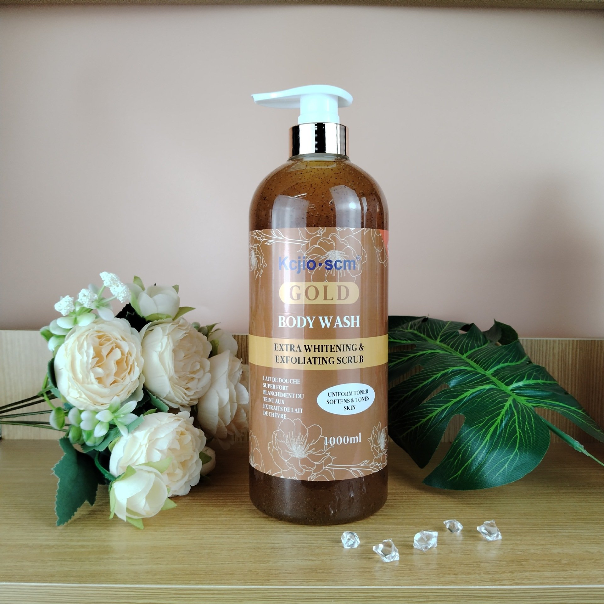 High Quality 1000ml Moisturizing Hydrating Whitening Lightening Firming Pore Naturally Healthy Skin Shrinking Shower Gels