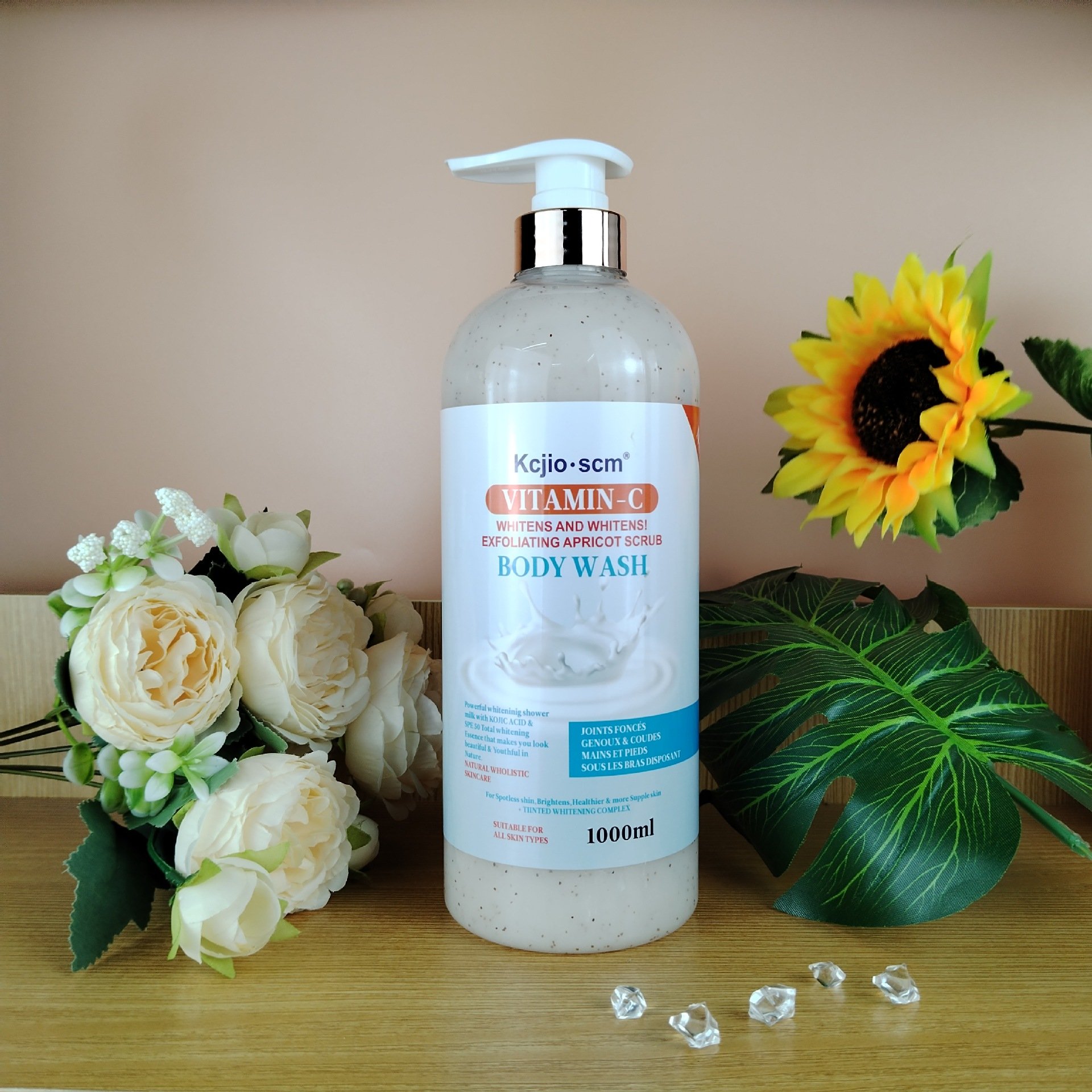 High Quality 1000ml Moisturizing Hydrating Whitening Lightening Firming Pore Naturally Healthy Skin Shrinking Shower Gels