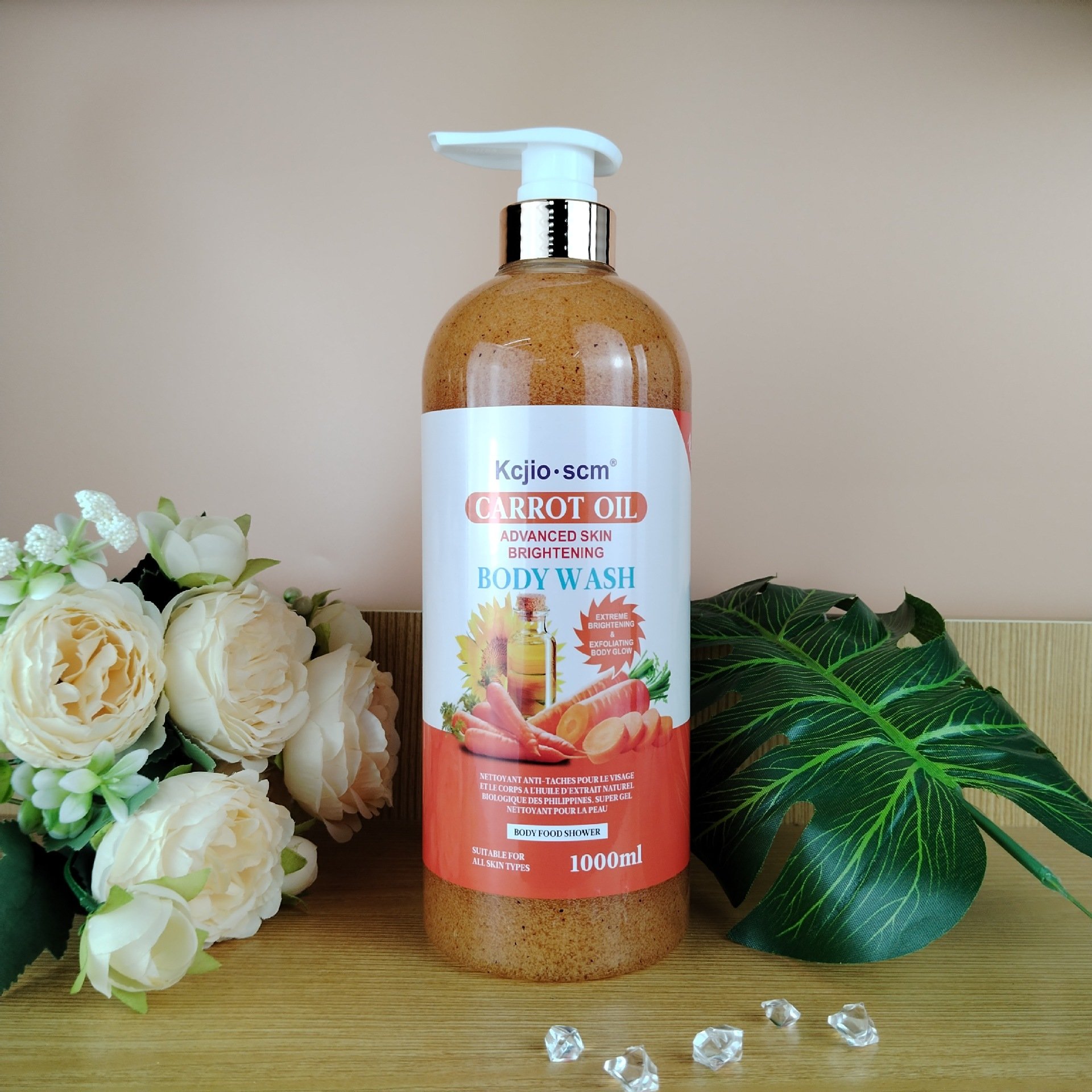 High Quality 1000ml Moisturizing Hydrating Whitening Lightening Firming Pore Naturally Healthy Skin Shrinking Shower Gels