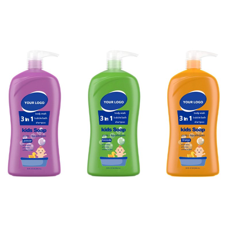 OEM ODM Private Label 3-in-1 Baby Shower Gel Sensitive Skin Baby Shampoo & Body Wash Beauty & Personal Care Products for Kids