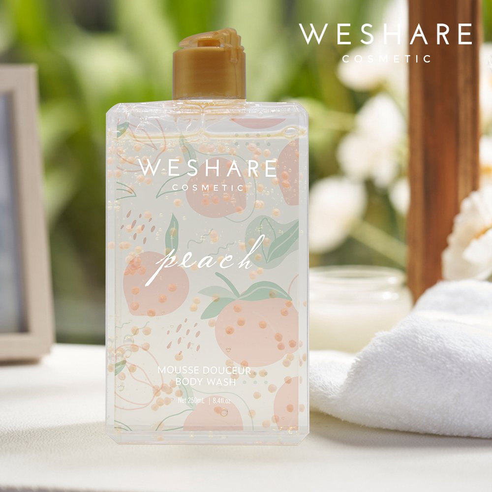 Private Label custom Moisturizing Oil Control Body Wash Bath Body Soap Petal Flower Rich Bubbles Shower Gel for Men Women