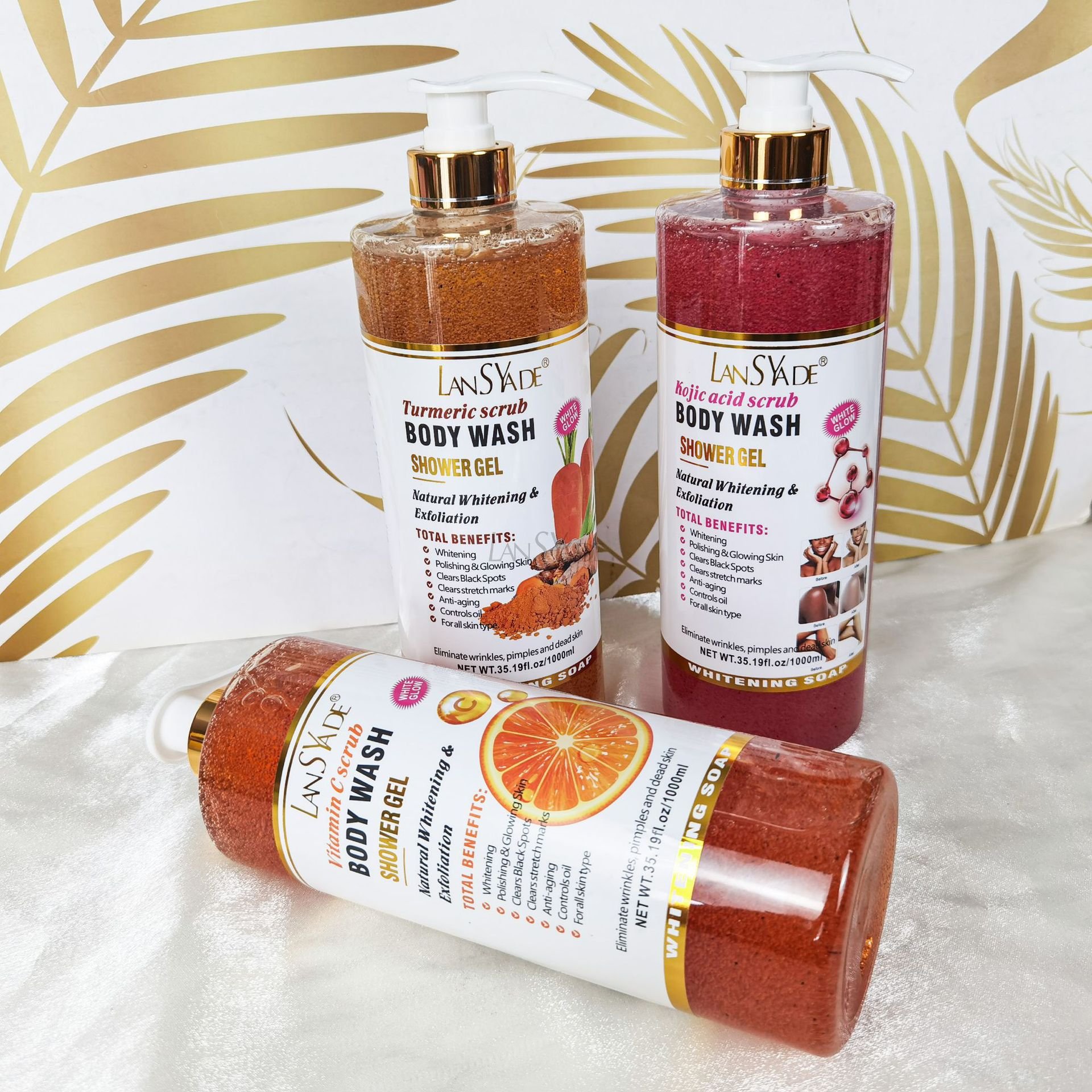 Fruit Body Whitening Exfoliating Scrub Shower Gel Body Wash