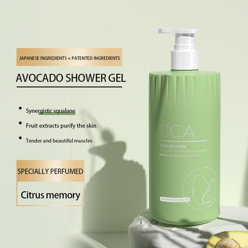 Custom Korean Brightening Shower Gel Whitening and exfoliating Natural organic Squalane Avocado oil brightening Shower Gels