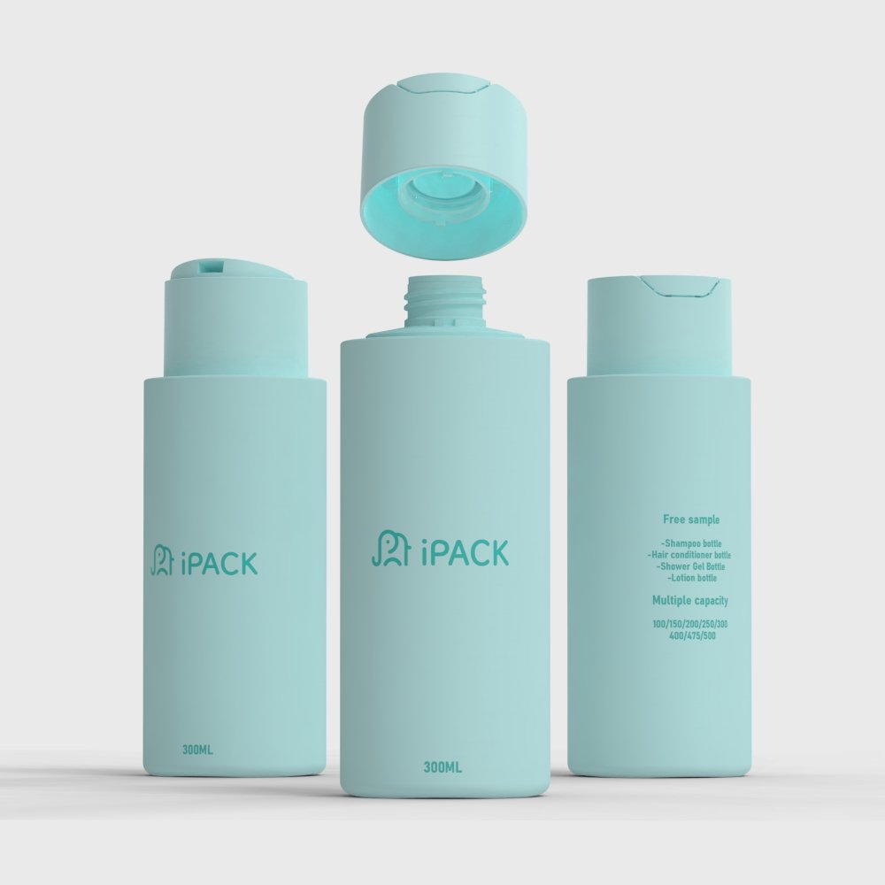 Best Price Tamper-Proof Disc Cap Plastic Shampoo Shower Gel Cosmetic Product Packaging 300ml PE Bottle
