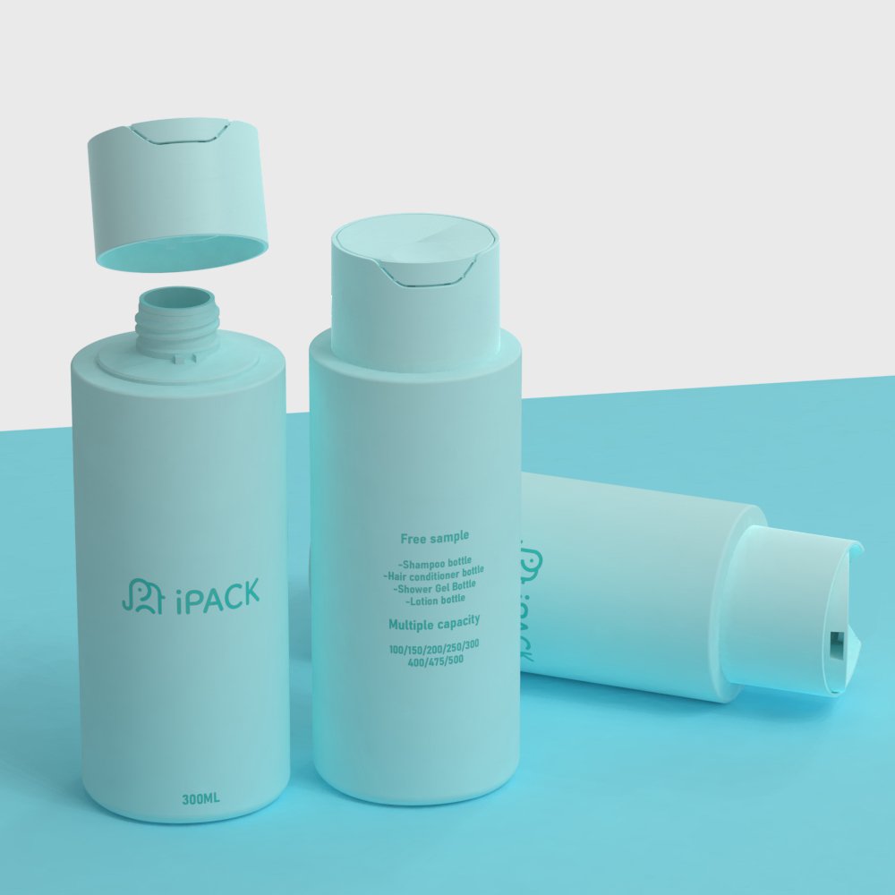 Best Price Tamper-Proof Disc Cap Plastic Shampoo Shower Gel Cosmetic Product Packaging 300ml PE Bottle