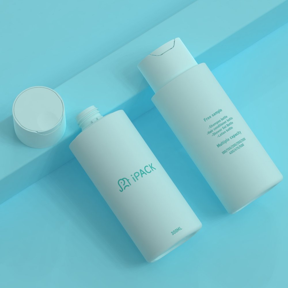 Best Price Tamper-Proof Disc Cap Plastic Shampoo Shower Gel Cosmetic Product Packaging 300ml PE Bottle
