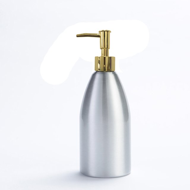 Custom aluminum cosmetic 500ml liquid aluminum bottle with pump OEM lotion container High quality aluminum emulsion bottle