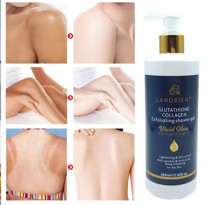 Shower Gel Melanin Correcting Deep Clean Keratin Exfoliating Mud Rub Bath Lotion Fresh Moisturizing Bubble Whitening Body Wash
