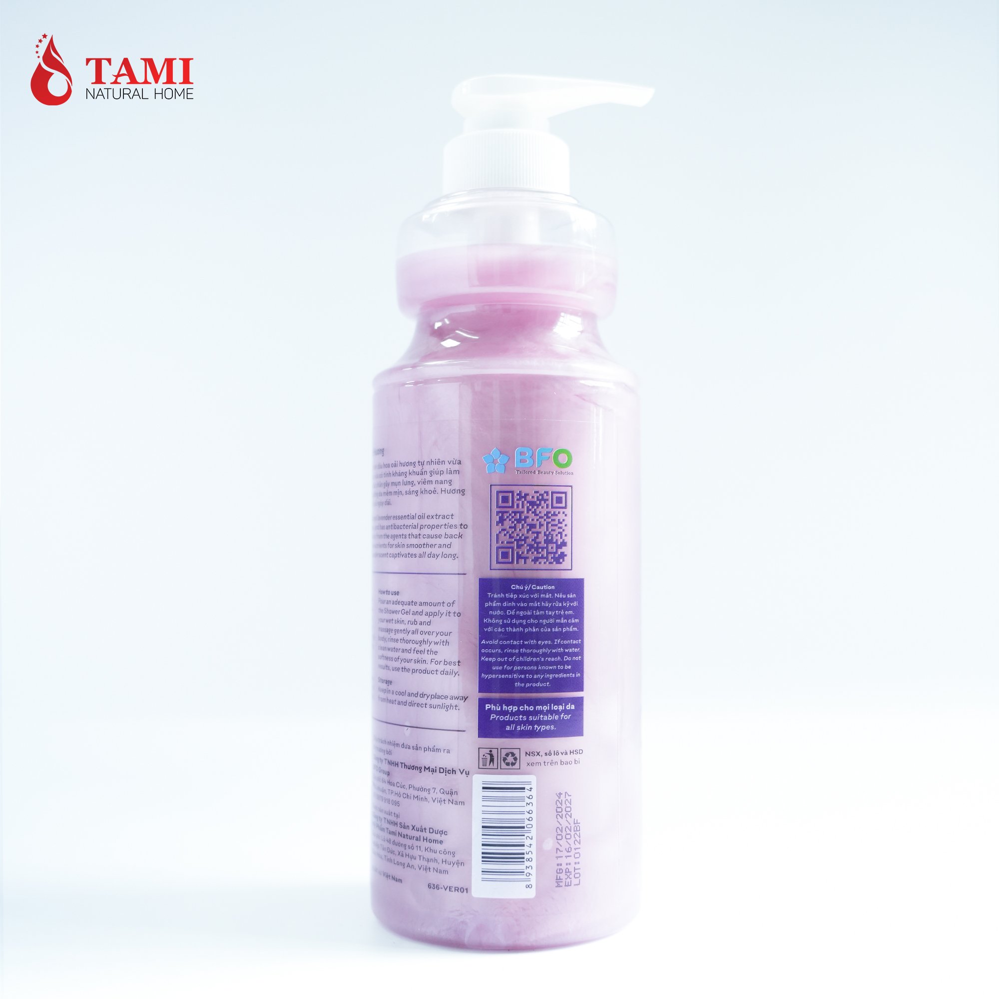Suitable for Sensitive Skins Belight - Lavender Shower Gel Body Care Products 750g / 400g Weight Wholesale From Vietnam