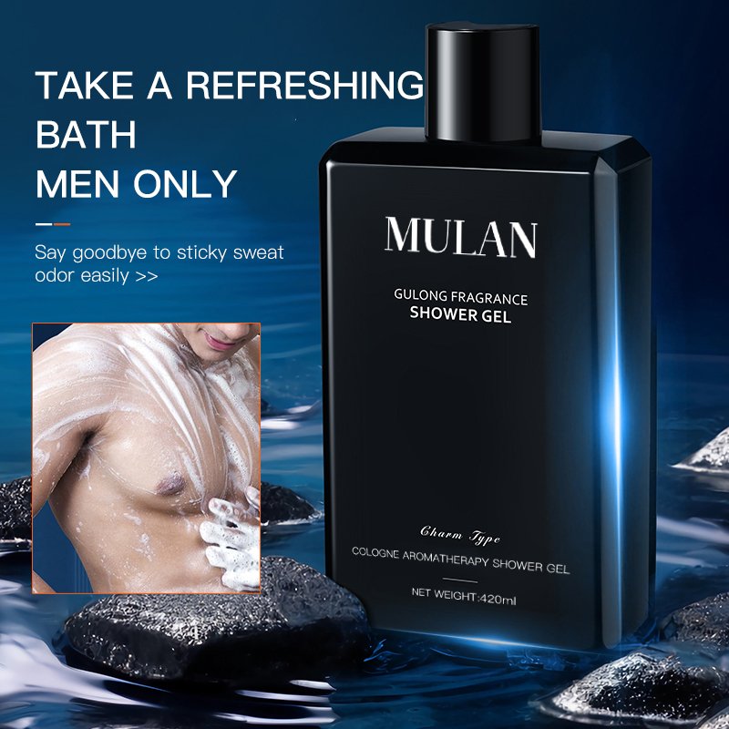 MULAN Cologne Fragrance shower Gel for men body wash long-lasting perfume Deep Cleansing Nourishing Refreshing