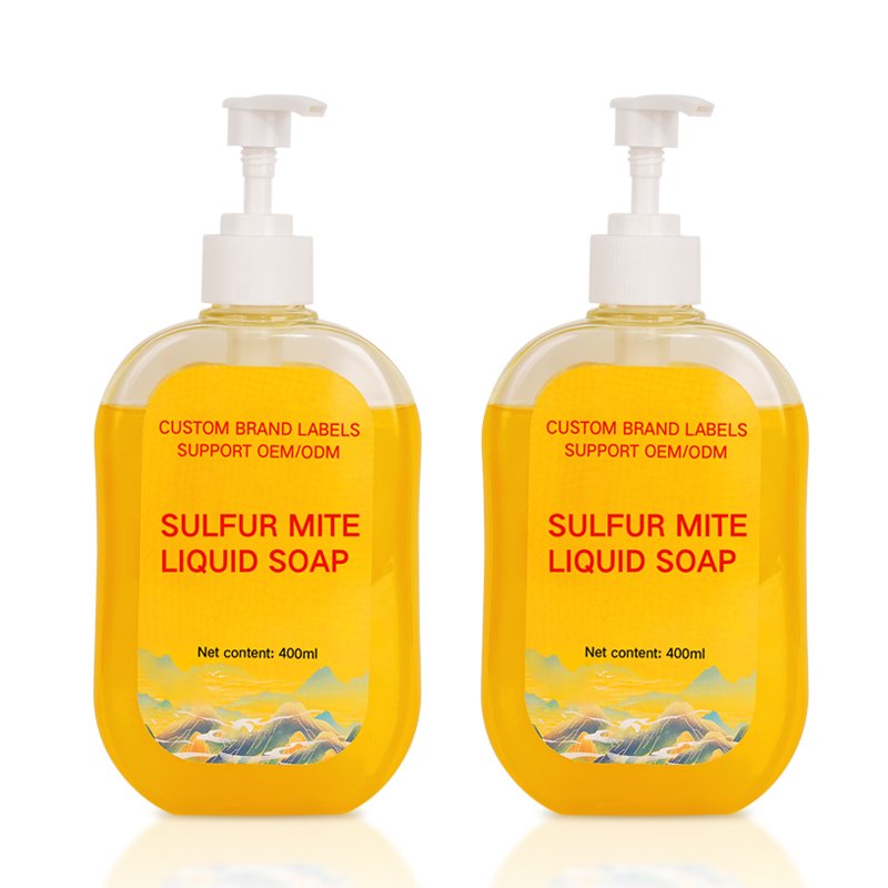 Wholesale Sulfur liquid Soap bodi cleanser Acne Treatment Body Cleanser Mineral Anti Mite Liquid Soap Shower Gel