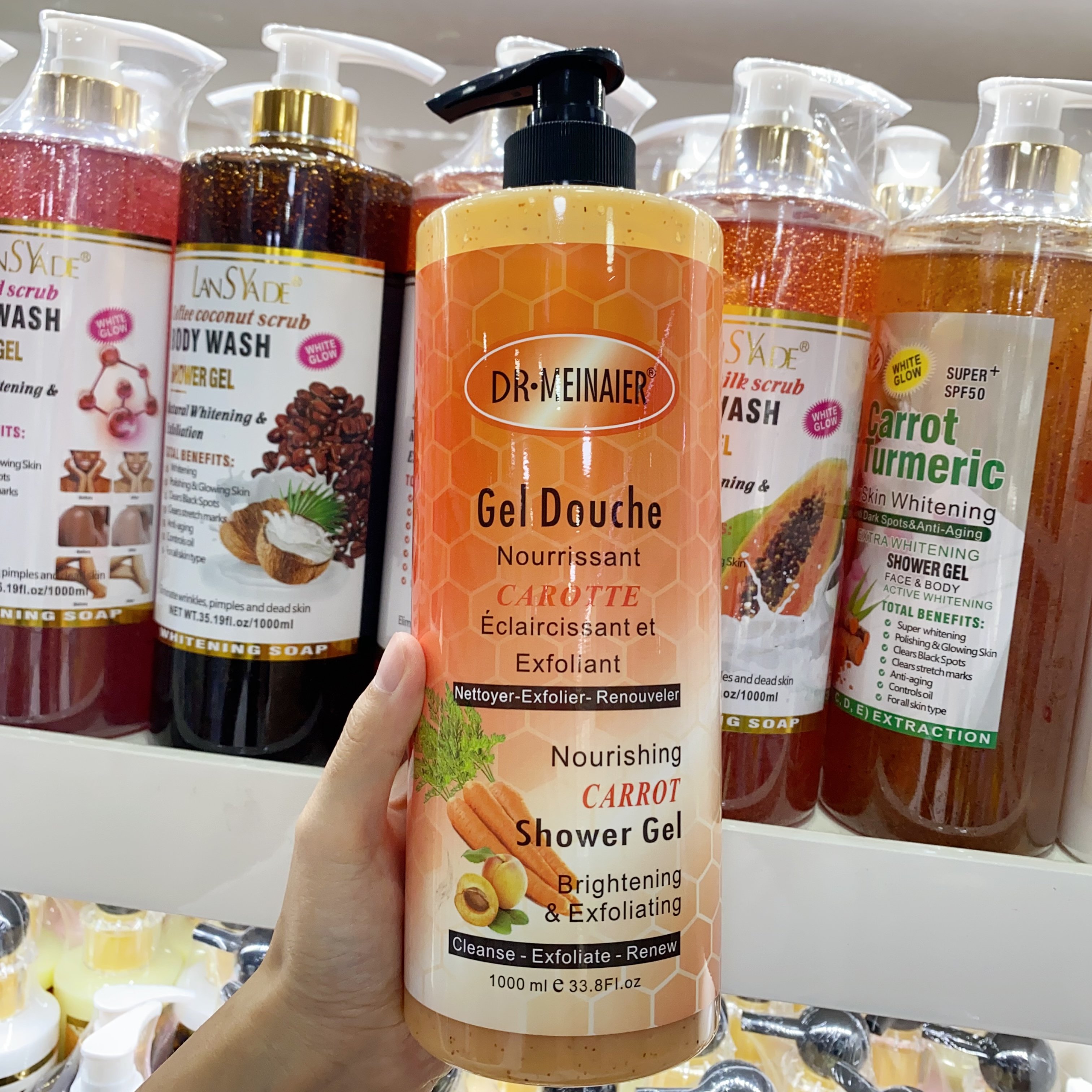 Private Label Shower Gel High Quality Body Wash Scrub Exfoliating Whitening Nourishing Skin Hydrating Refresh Body Care