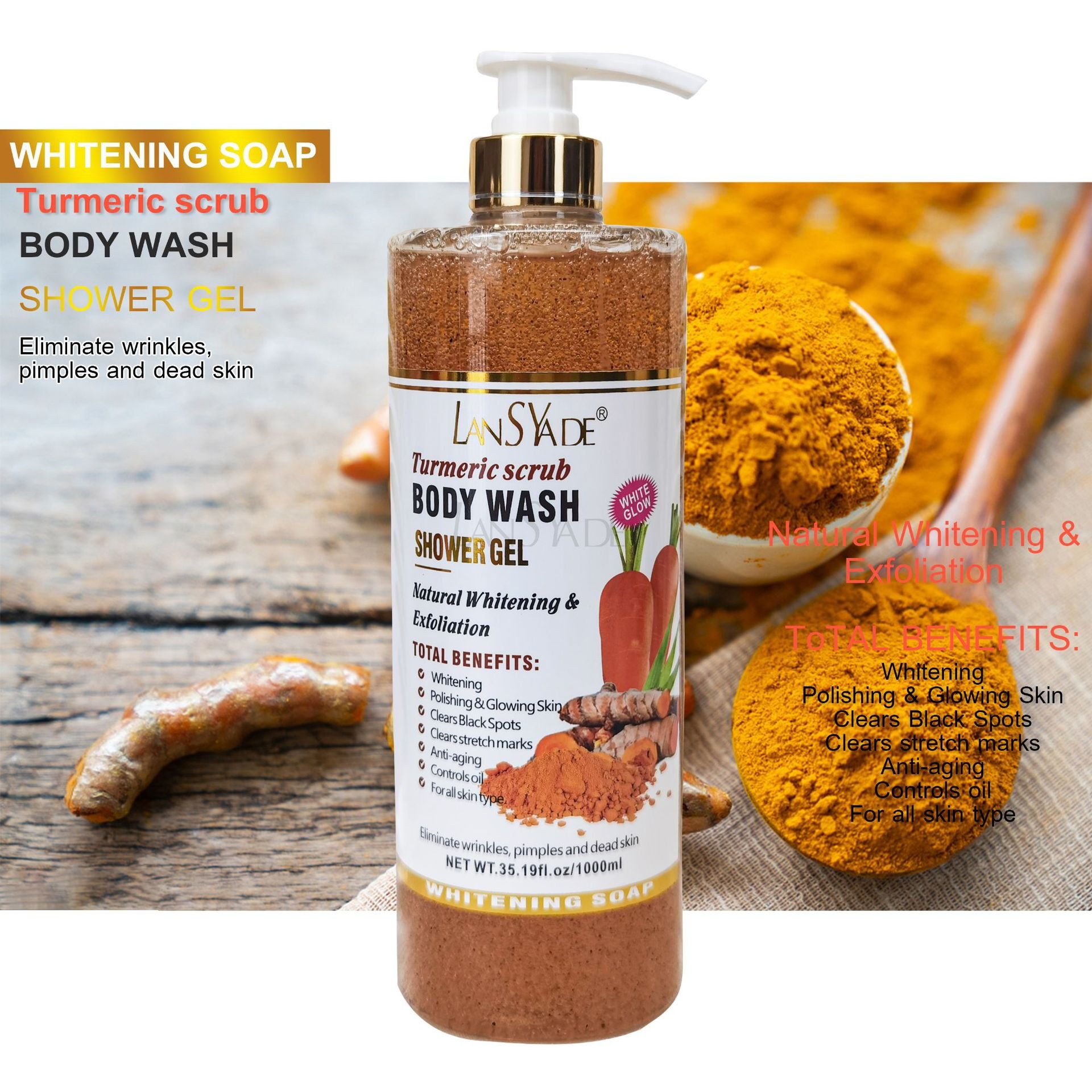 Private Label Shower Gel High Quality Body Wash Scrub Exfoliating Whitening Nourishing Skin Hydrating Refresh Body Care