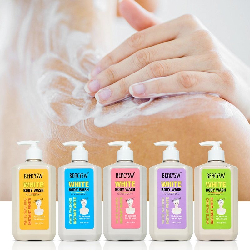 OEM Bath Acne White Lightening Liquid Body Wash Fragrance Shower Body Wash Private Label Shower Gel Whitening Shower G