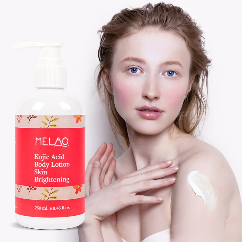OEM/ODM MELAO Private label premium vegan organic natural skin care whitening lightening nourishing kojic acid body lotion
