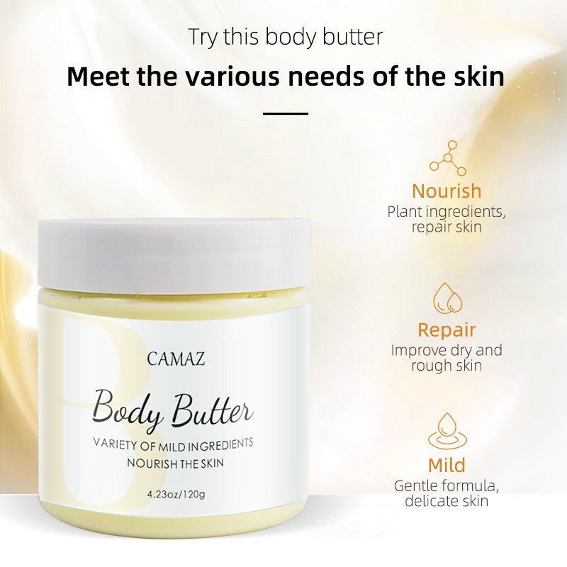 Private Label Luxury Vegan Natural Organic Body Butter Cream Moisturizing Whipped Shea Butter Body Lotion