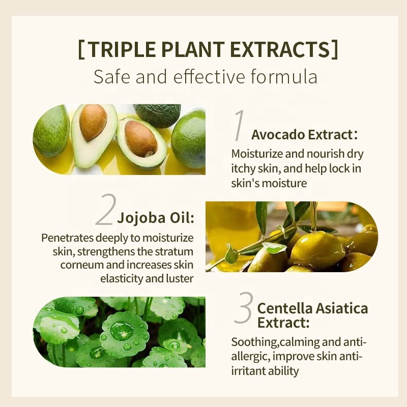 Private Label Lightening Moisturizing Smooth Skin Vegan Avocado Extract Nourishing Body Lotion For Women