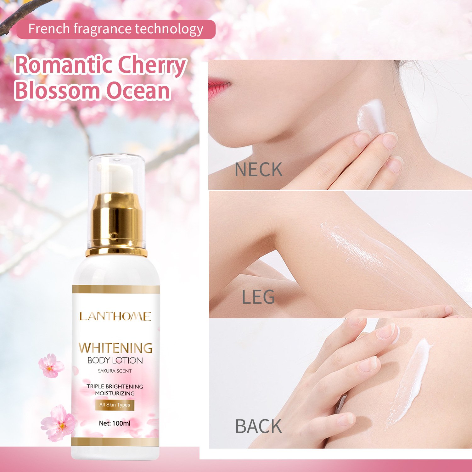 Oem and Private label Service GMPC approved Moisturizing and Nourishing Whitening Body Lotion