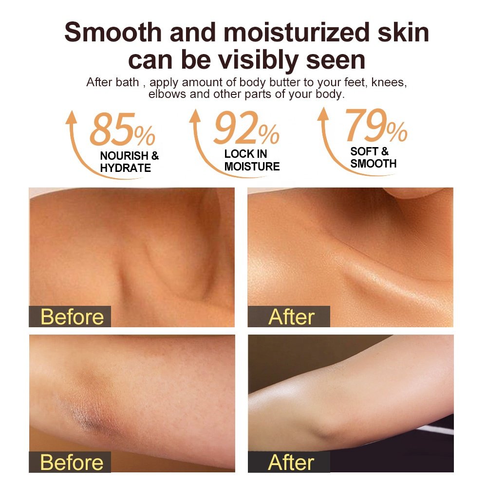 Wholesale Private Label Body Care Non-greasy Vegan Organic Rose Coconut Mango Whipped Body Butter