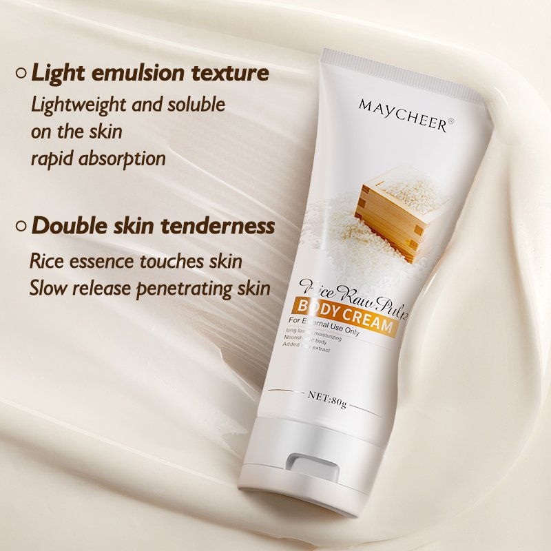 Manufacturer Natural body milk moisturizing brightening skin rice whitening Anti cracking Body lotion for skin care