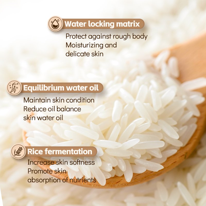 Manufacturer Natural body milk moisturizing brightening skin rice whitening Anti cracking Body lotion for skin care