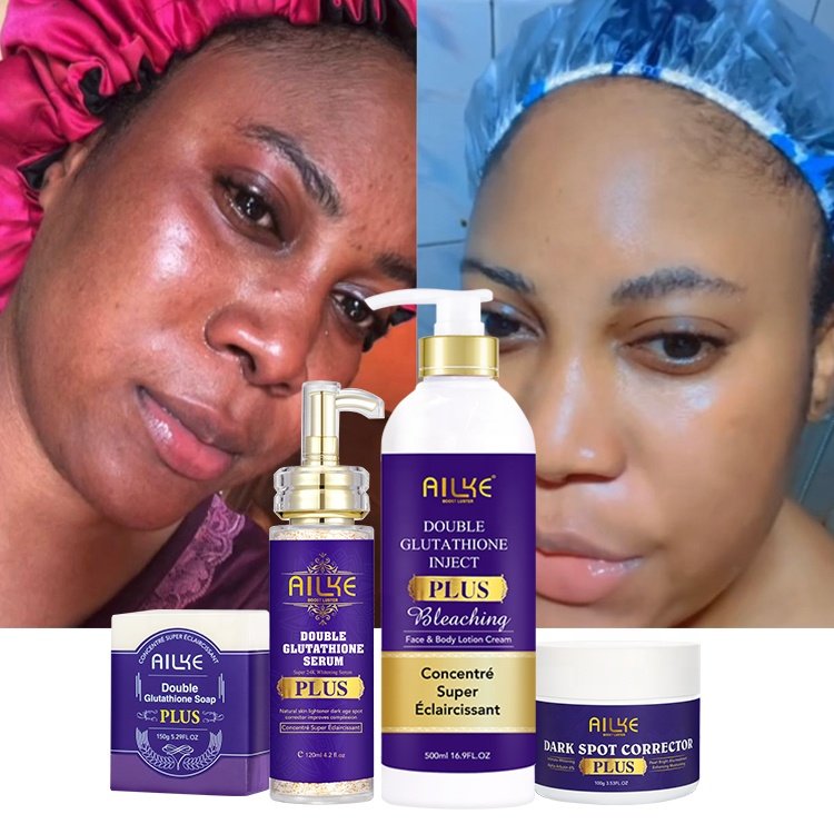 Custom Logo Vegan Hyperpigmentation Repair Against Face Strong Whitening Double Glutathione Brightening Skin Care Set (New)