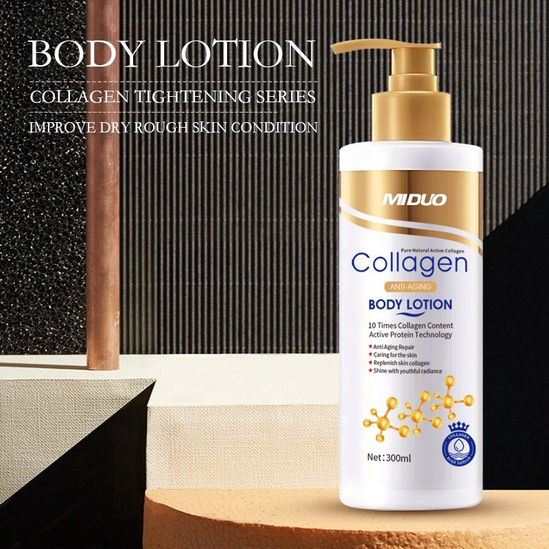 OEM Sample 300ML Private Label OEM ODM Replenish Skin Collagen Cream Body Moisturizers Lifts Firms And Tightens Lotion