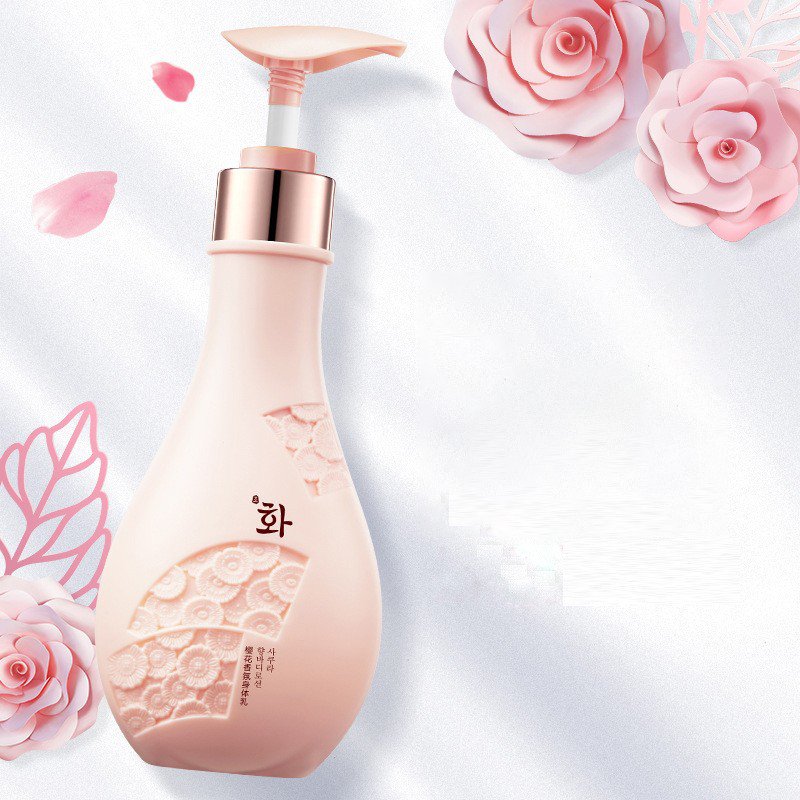260Ml Hanfen Wholesale Skin Care Products Cherry Blossom Moisturizing Nourishing Body Lotion cream