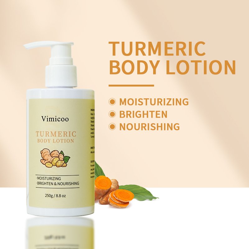 Wholesale Custom Private Label Natural Organic Beauty Moisturizing Lightening Skin Care Tumeric Body Lotion