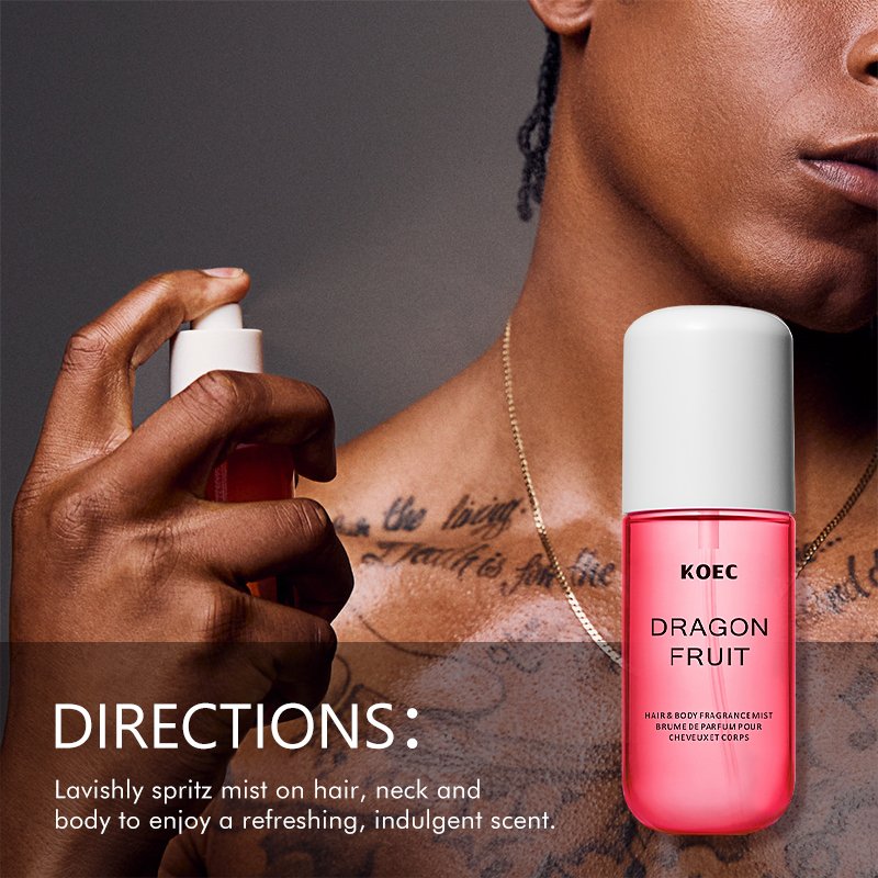 KOEC Dragon Fruit Hair&Body Fragrance Body Mist Wholesale Long-Lasting Fragrance Perfume Spray Scented Luxury Perfume Gift