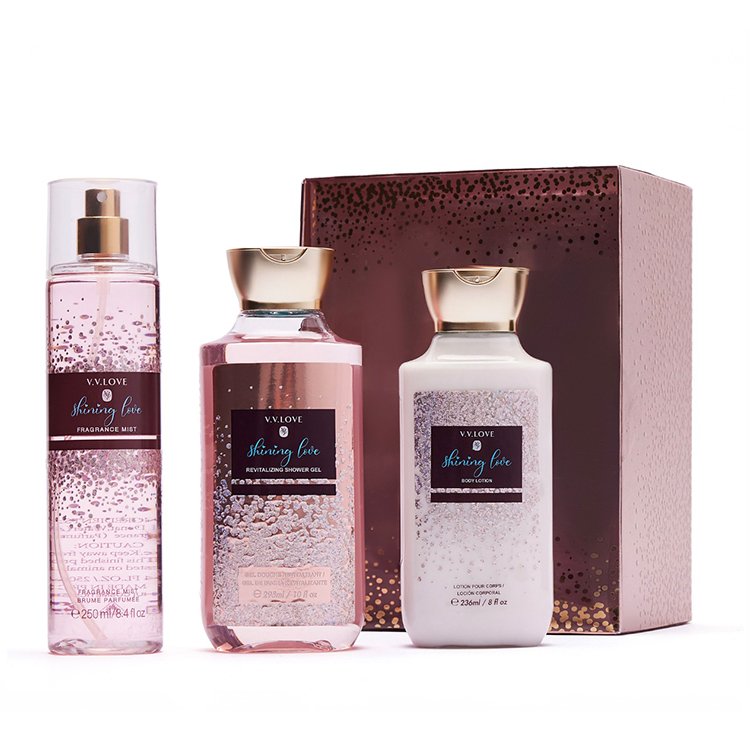VL9062-1 VV Love 3pcs 236ML body lotion 295 ML wash 250ML bodyworks mist perfume bath gift set for women